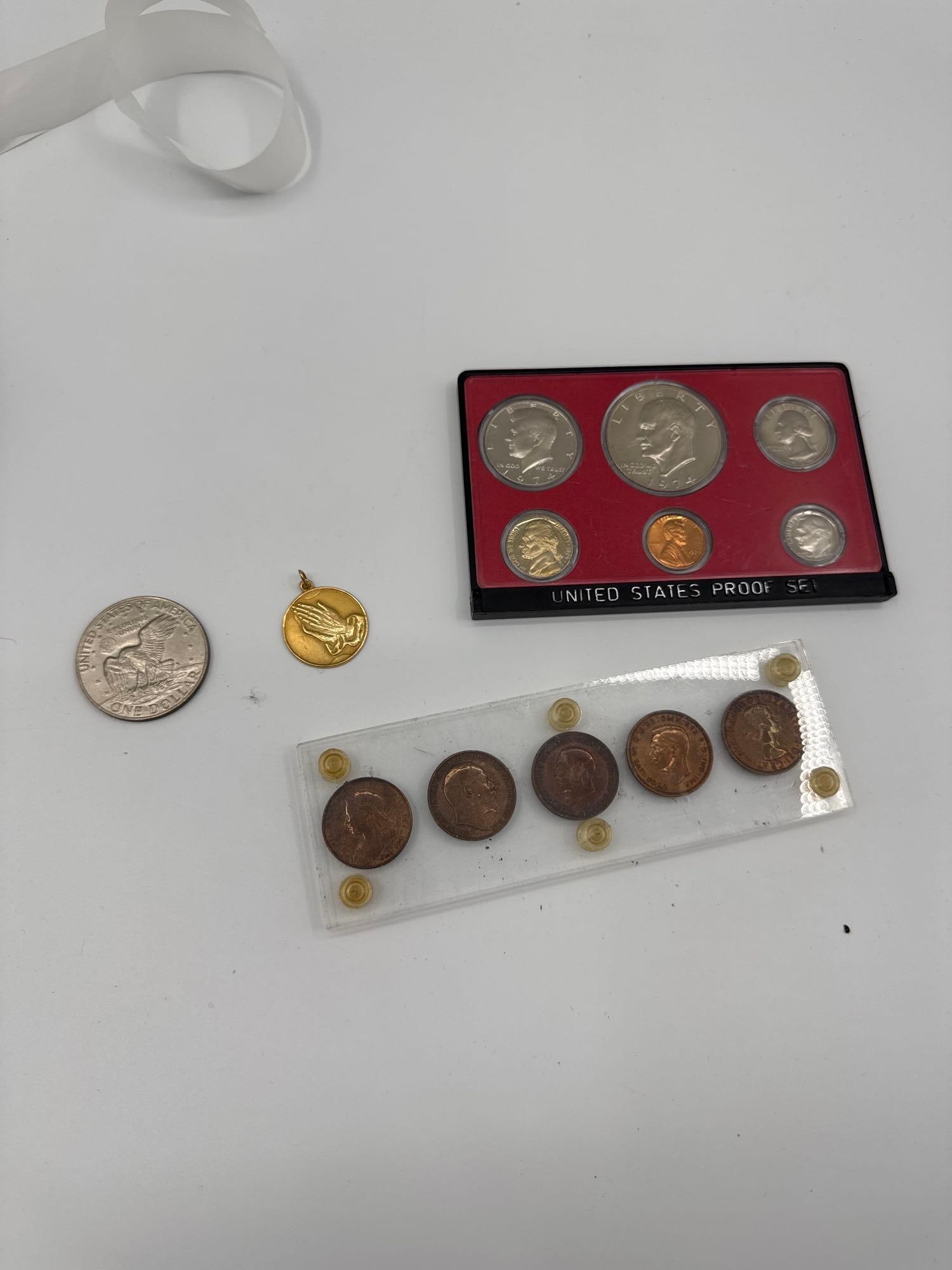 Mixed U.S. Coin Collection with Proof Set and Tokens (1 of 3)