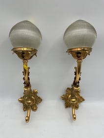 Pair of Gilt Bronze Foliate Sconces
