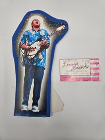 Lonnie Brooks Signed Ticket Stub and Ronnie Baker Brooks Cutout