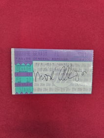 Signed Mose Allison Ticket Stub