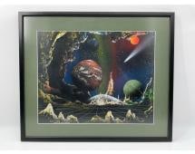 Space Fantasy Landscape by Hugo Montero (American) Mixed Media
