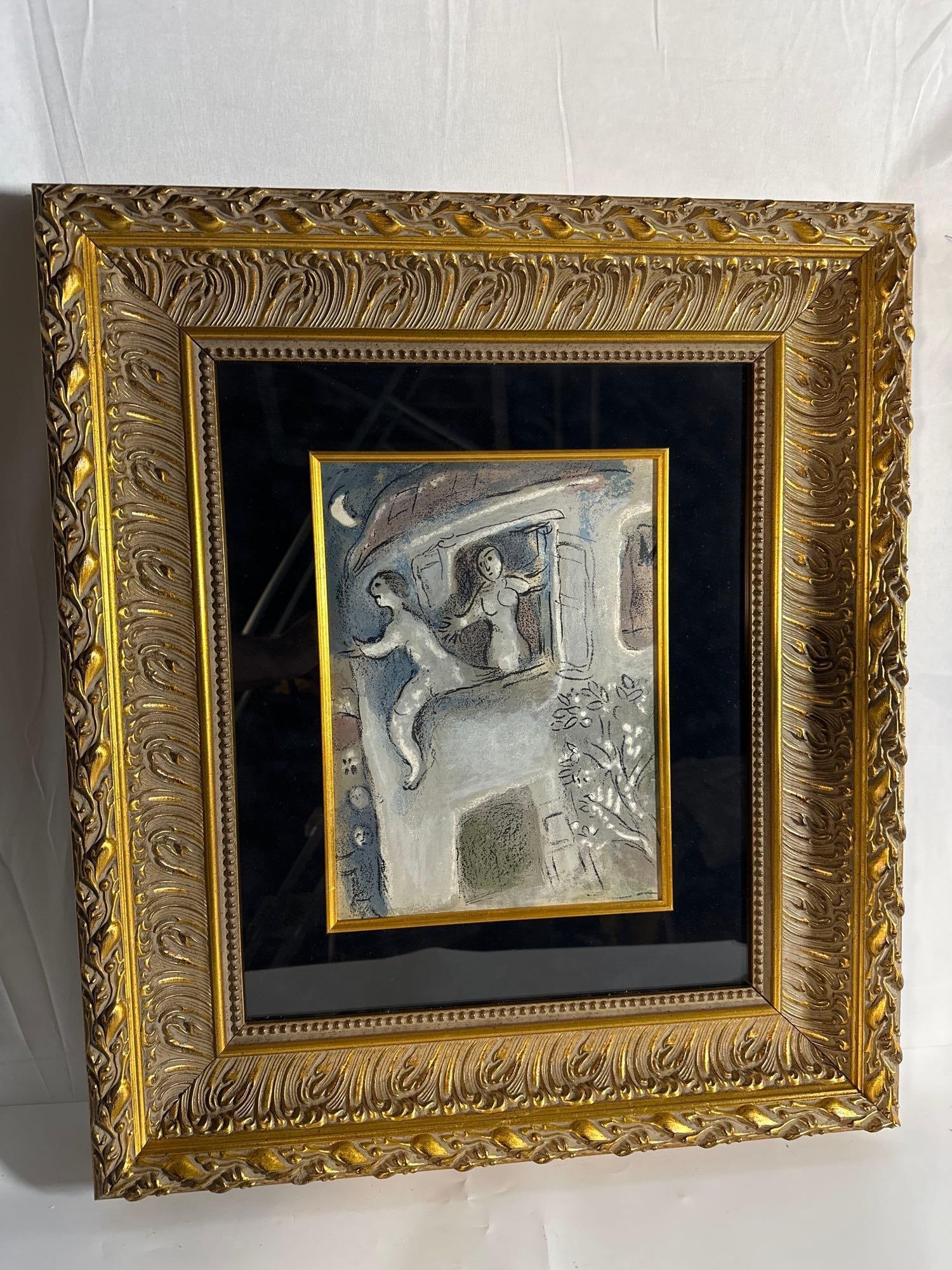 "David Saved from Michal" by Marc Chagall (Russian, 1887-1985) Lithograph (1 of 5)