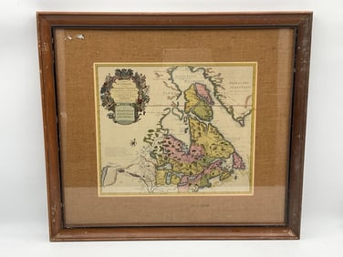 Framed Map of Canada, Nouvelle France