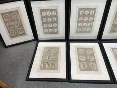 Set of 12 Giovanni Domenico Campiglia (italy, 1692-1768) Engravings