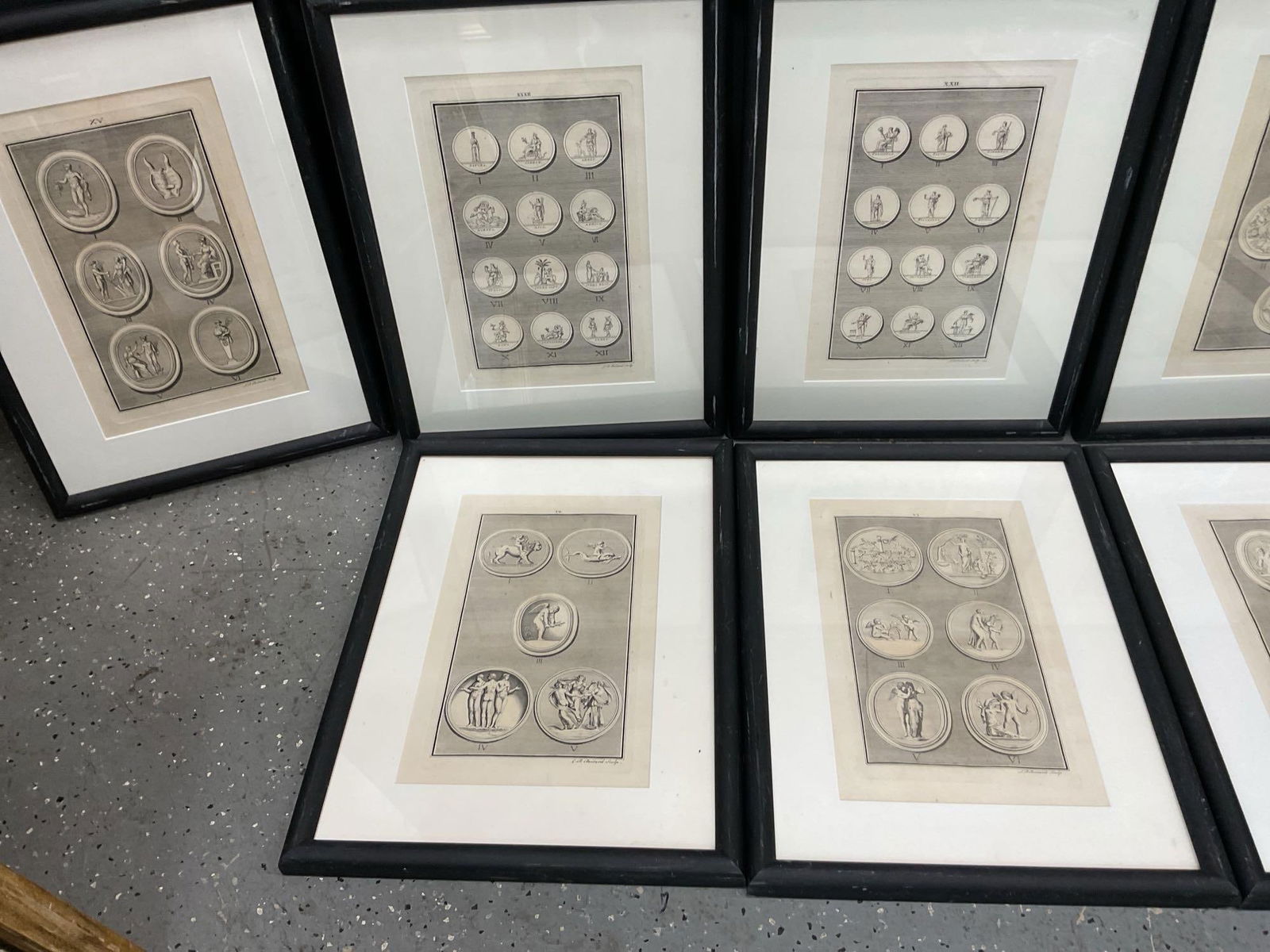 Set of 12 Giovanni Domenico Campiglia (italy, 1692-1768) Engravings: Description: Set of 12 Roman, signed LGiovanni Domenico Campiglia Medium: Engraving Dimensions: H20in L15in each