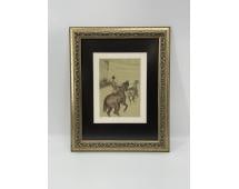 "Lentree des Haute Ecoles" by Toulouse Lautrec (France, 1866-1901) Lithograph