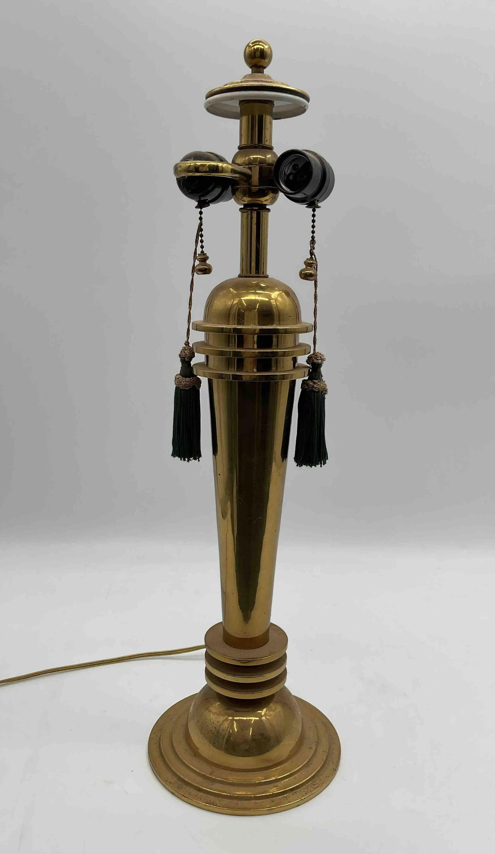Art Nouveau or Rococo Brass Table Lamp (1 of 4)