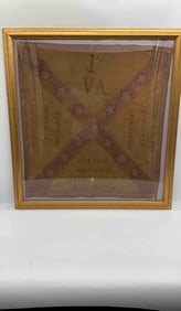 RARE Framed Civil War Confederate Battle Flag - 1st VA