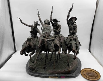Frederic Remington “Coming Through the Rye?? Bronze Sculpture
