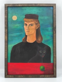 Gertrude Abercrombie “Woman with Cat and Moon,?? 1951
