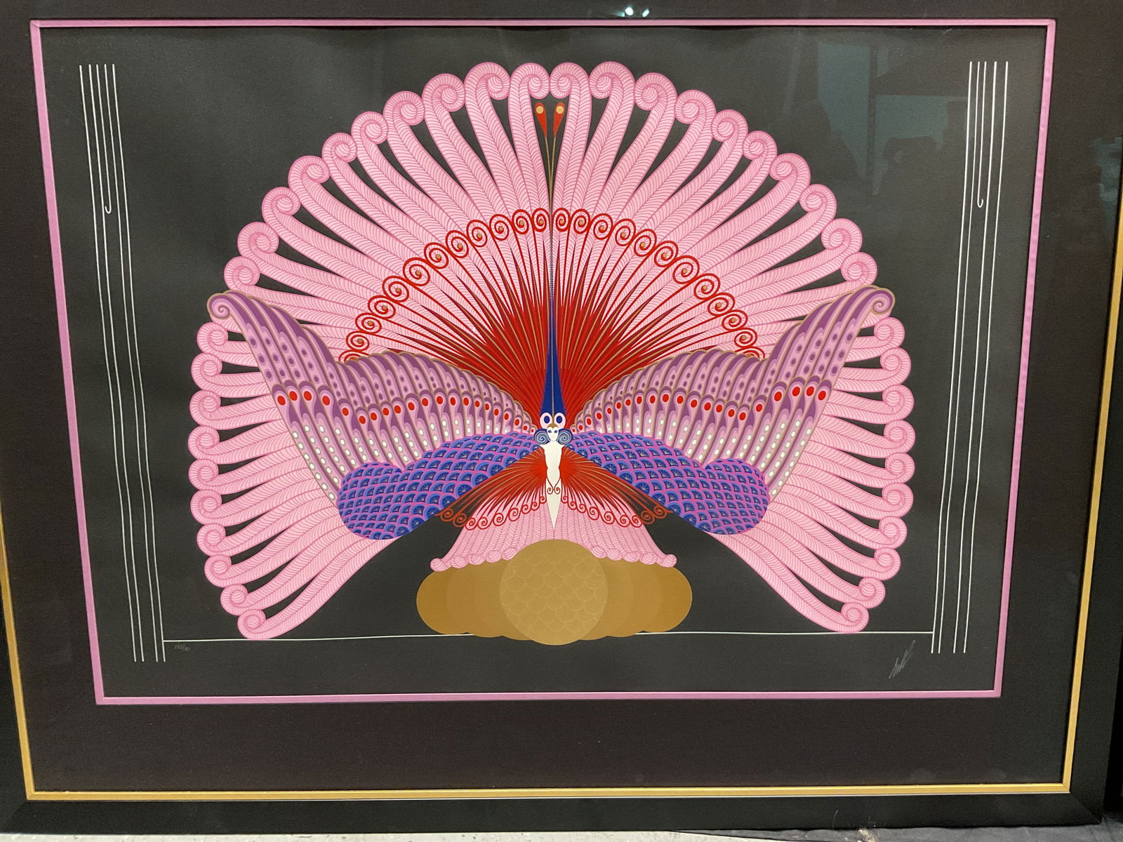 Pair of Erté Phoenix Serigraphs: Description: A set of 2 large Serigraphs by Roman De Tirtoff aka Erte (Russia, 1892-1990) titled "Phoenix Reborn" and "Phoenix Triumphant". Signed and numbered 283/300. Medium: Ser