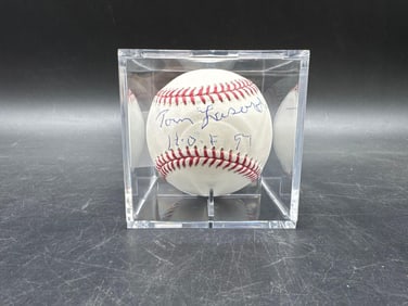 Tom Lasorda Autographed Baseball