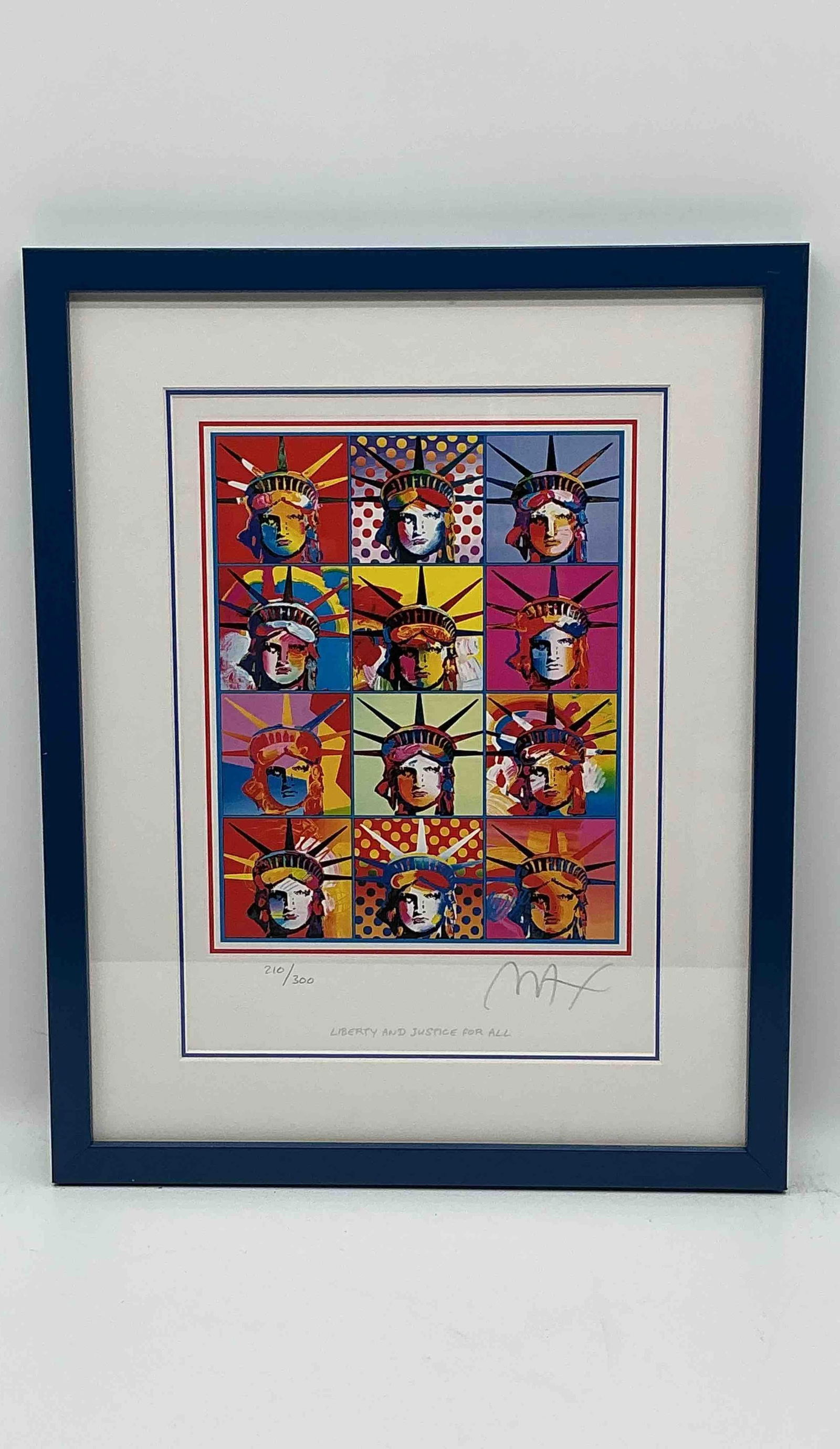 "Liberty and Justice for All" by Peter Max (German/American, b.1937) Serigraph (1 of 6)