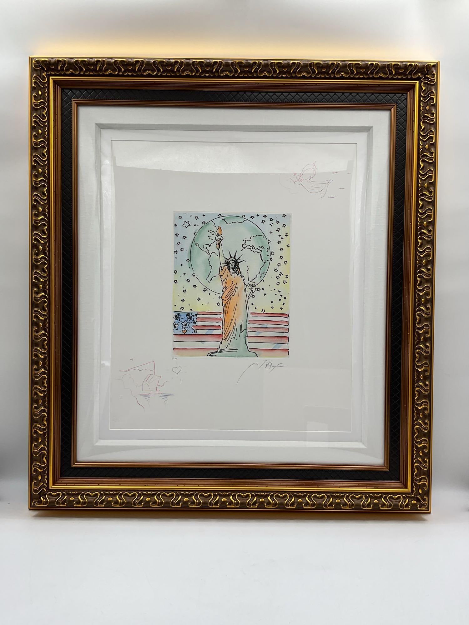 "Peace on Earth I" by Peter max (German/American, b.1937) Mixed Media (1 of 10)