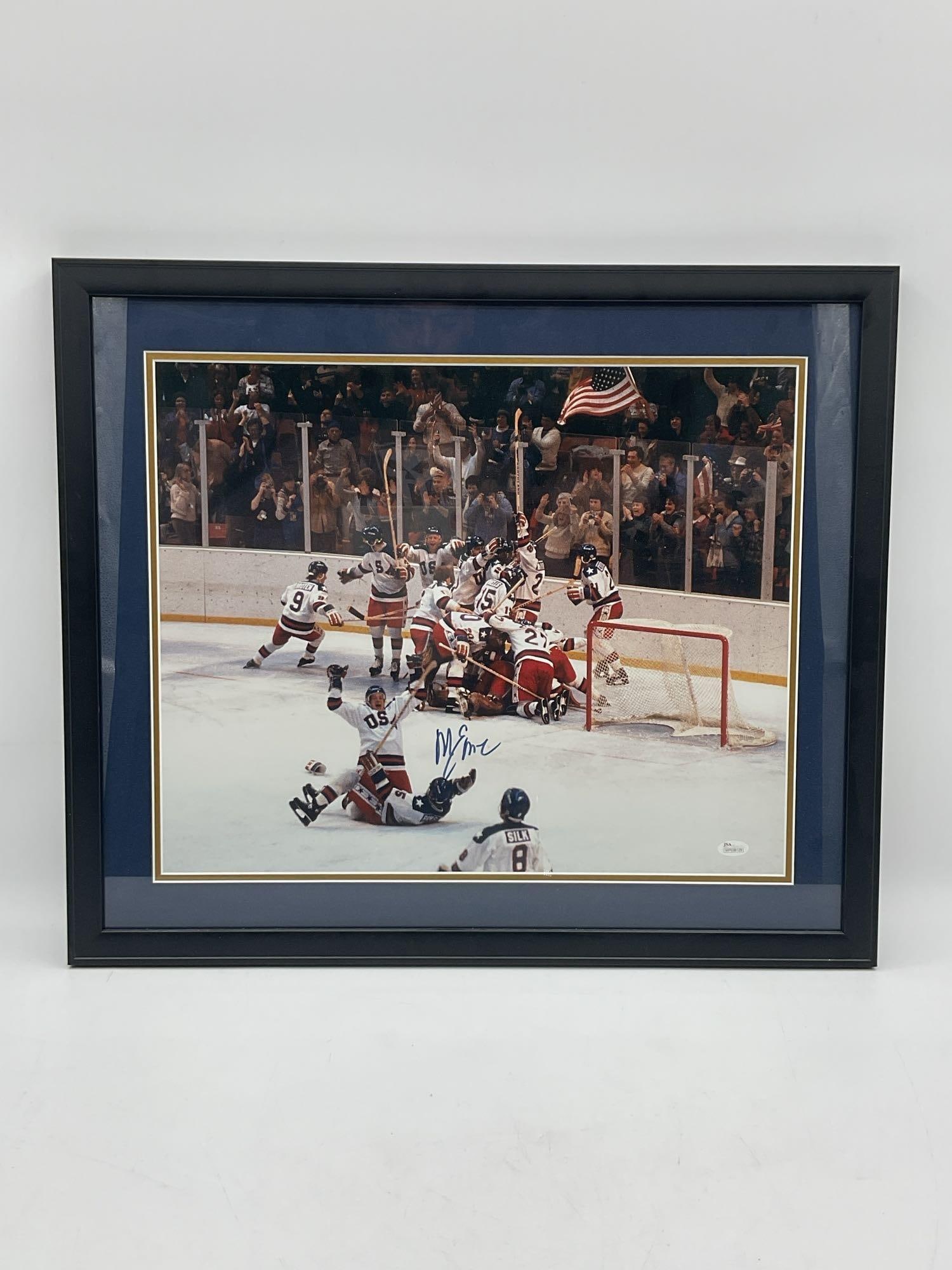 Mike Eruzione signed Miracle on Ice Photograph with JSA authentication (1 of 7)