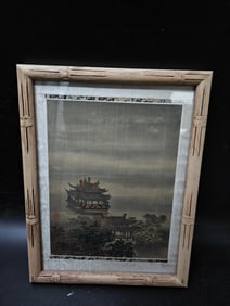 Asian Landscape with Temple Scene