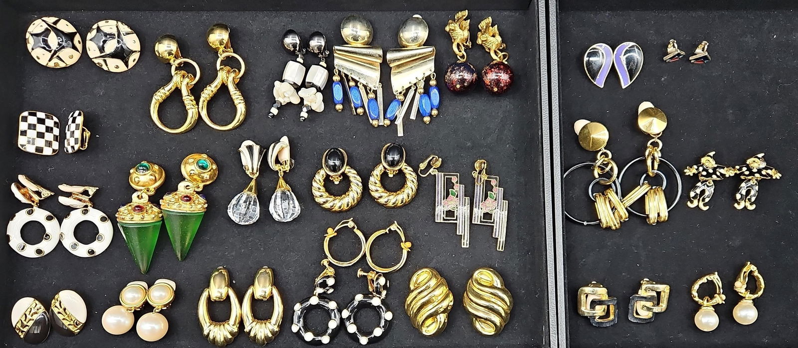 Collection of 1980s–1990s Vintage Clip-On Earrings – 23 Pairs Assorted (1 of 7)