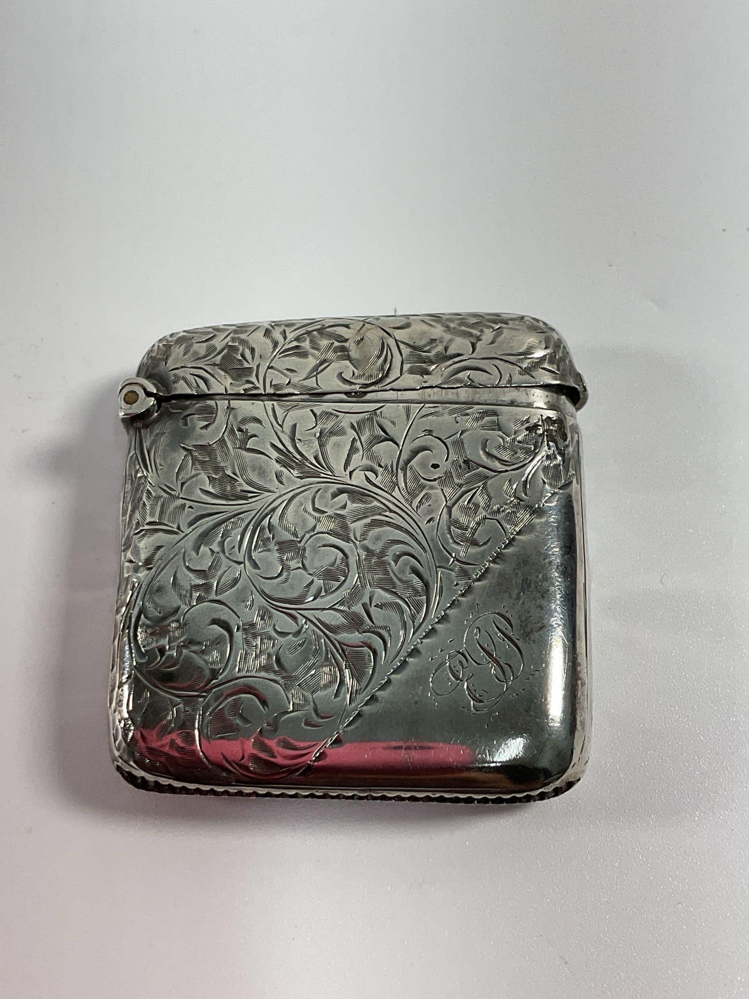 Charles Edward Soloman Antique Sterling Silver Vesta Case (1 of 3)