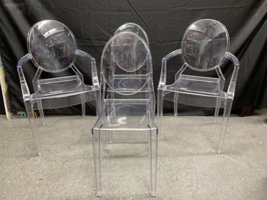 Set of 4 Kartell Ghost Chairs