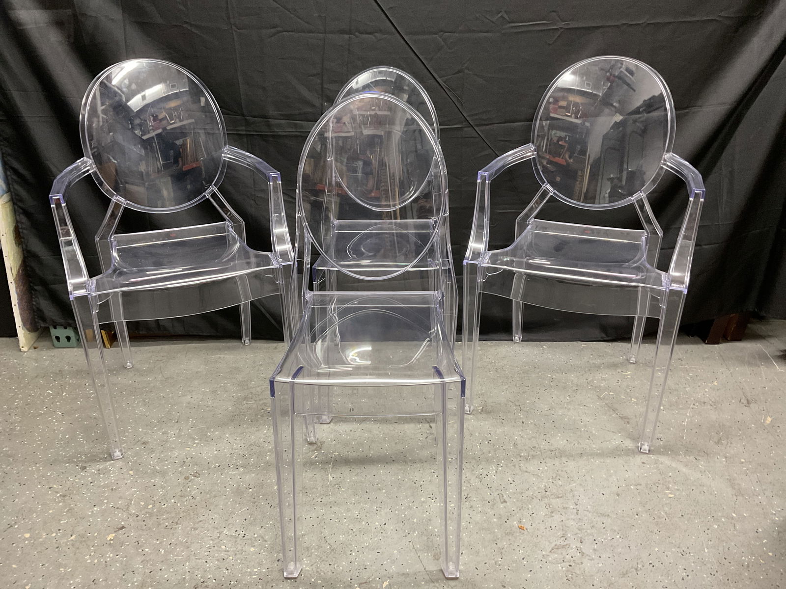 Set of 4 Kartell Ghost Chairs (1 of 6)