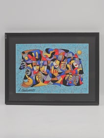 "The Musicians" by Anatole Krasnyansky (Ukraine, 1930-2023) Serigraph