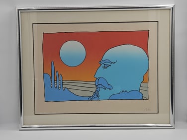 "Space Teacher" by Peter Max (German/American, b.1937) Serigraph