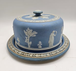 Wedgwood Jasperware Blue Covered Cheese Dome