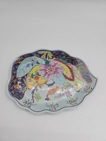 Hand-Painted Porcelain Leaf Dish
