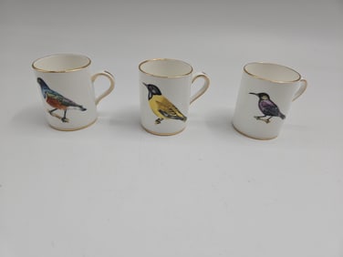 Hammersley “British Garden Birds?? Espresso Cups (Set of 3)