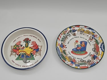 Tiffany & Co. "Five Little Pigs" Bowl and Plate Set