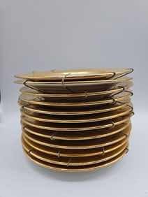 Edgewood China 22 Karat Gold Floral Plates- 12 ct