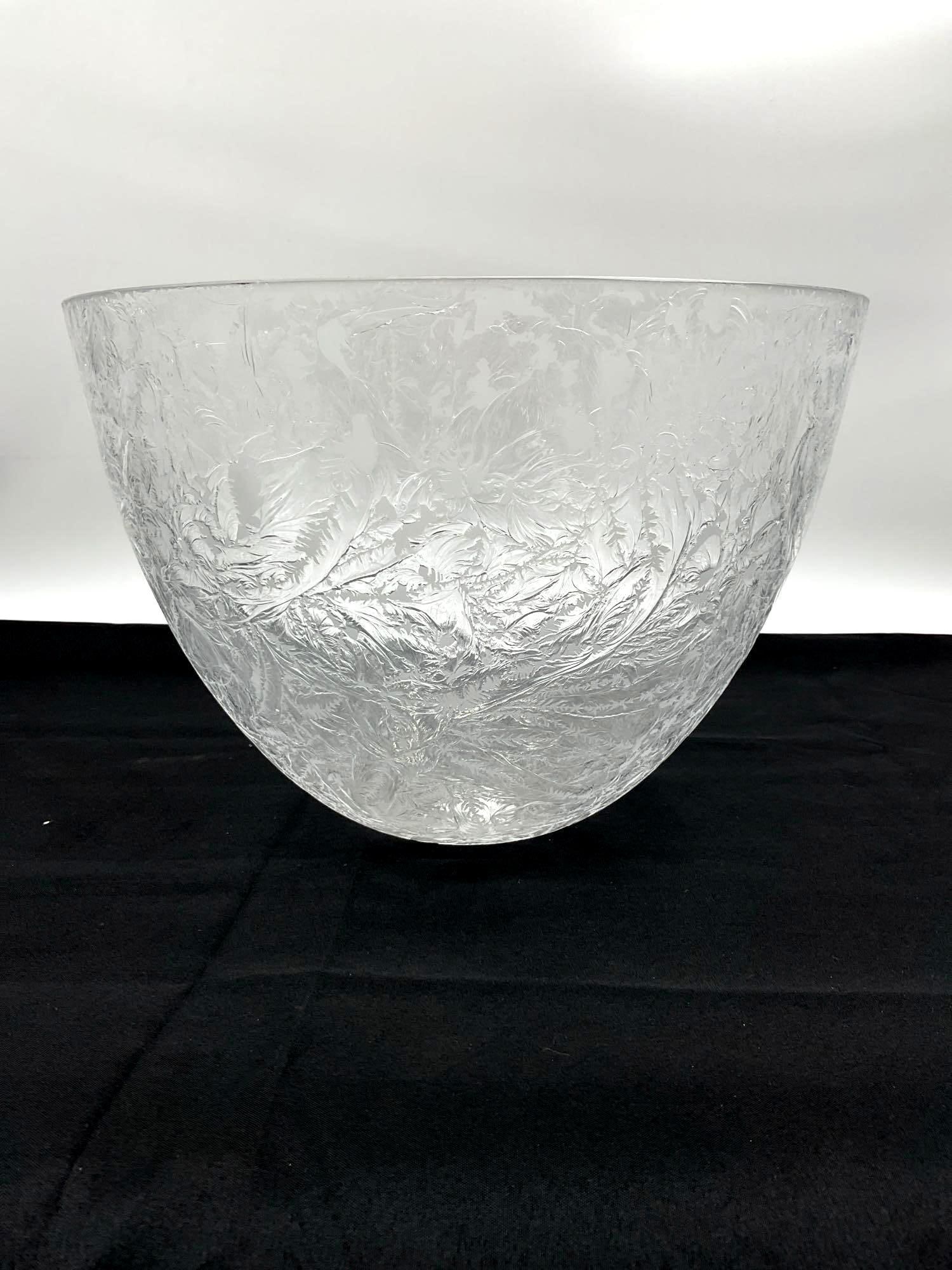 Ingegerd Raman Orrefors Crystal "Frost" Bowl (1 of 3)