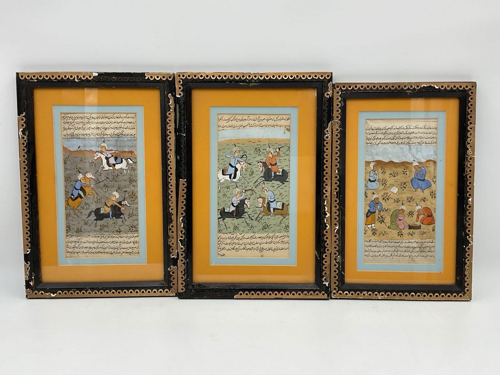 Framed Indo-Persian Miniature Paintings (1 of 3)