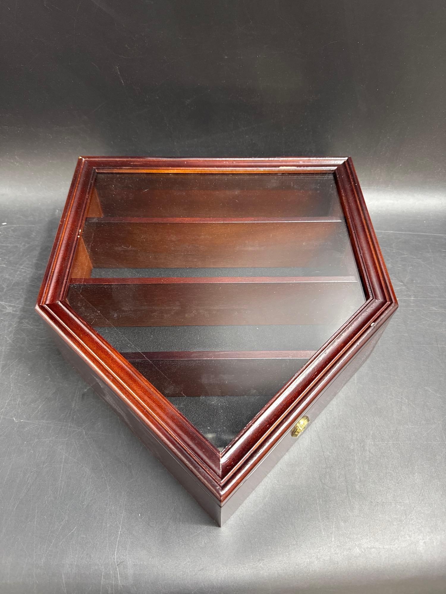 Wooden Display Case with Glass Front (1 of 2)