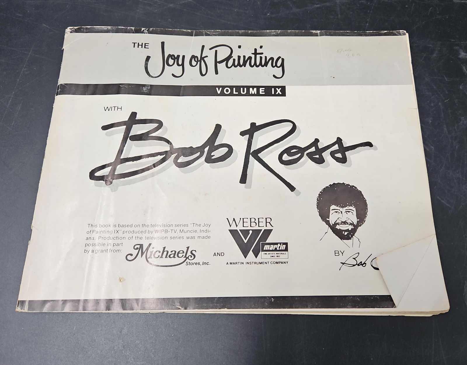 Bob Ross The Joy of Painting Volume 9: Instructional art book from the Bob Ross series featuring step by step painting lessons and techniques in landscape painting. Medium Printed instructional book