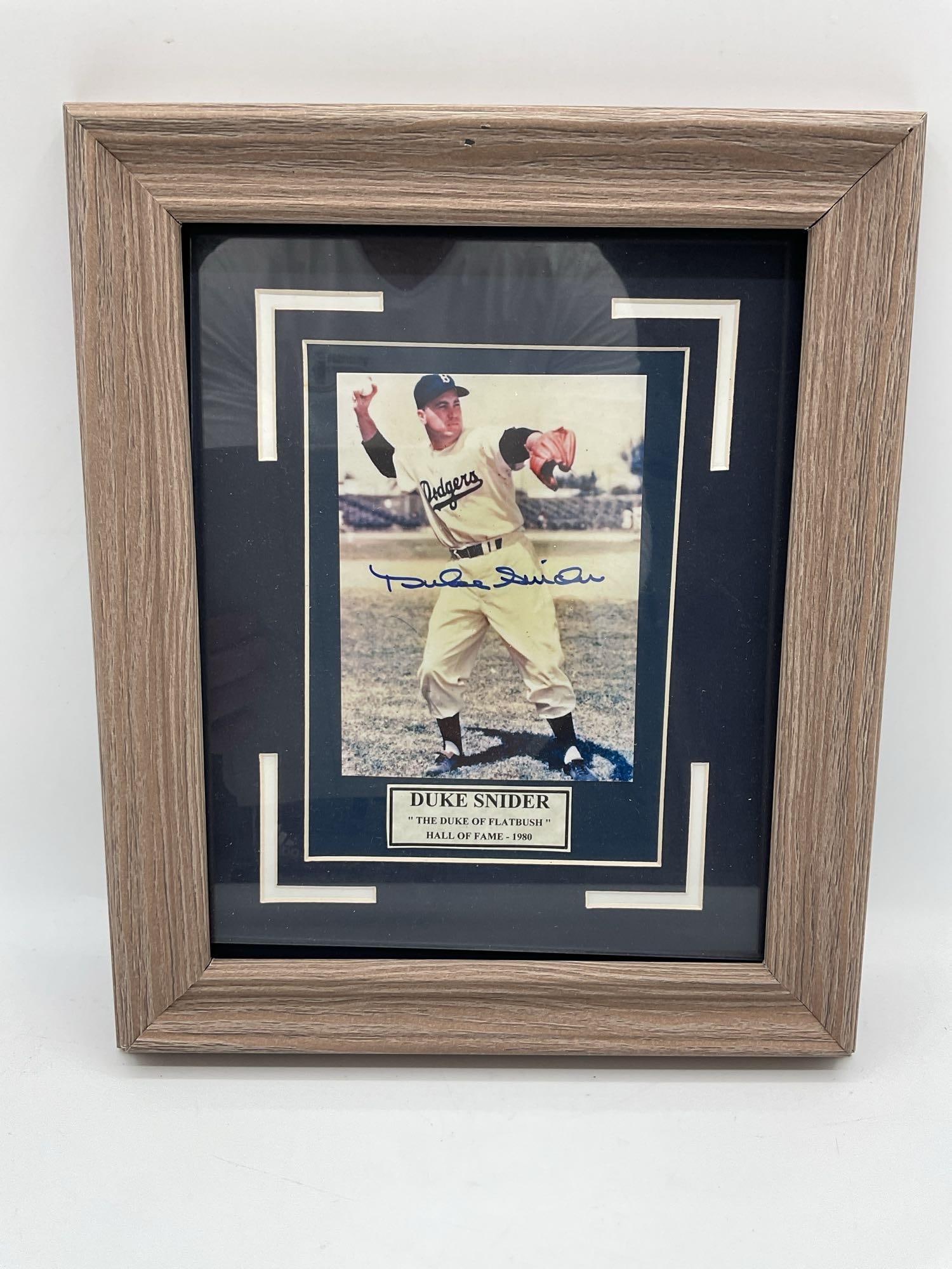 Duke Snider Signed Dodgers Photograph Plaque (1 of 3)