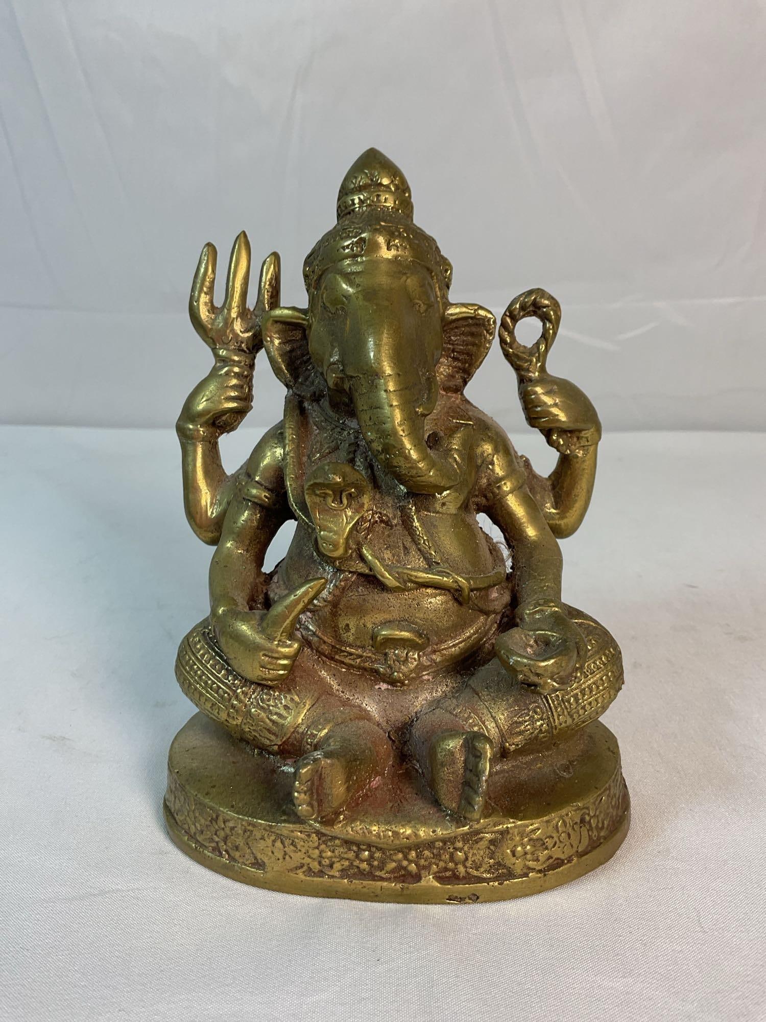 Brass Ganesha statue (1 of 4)