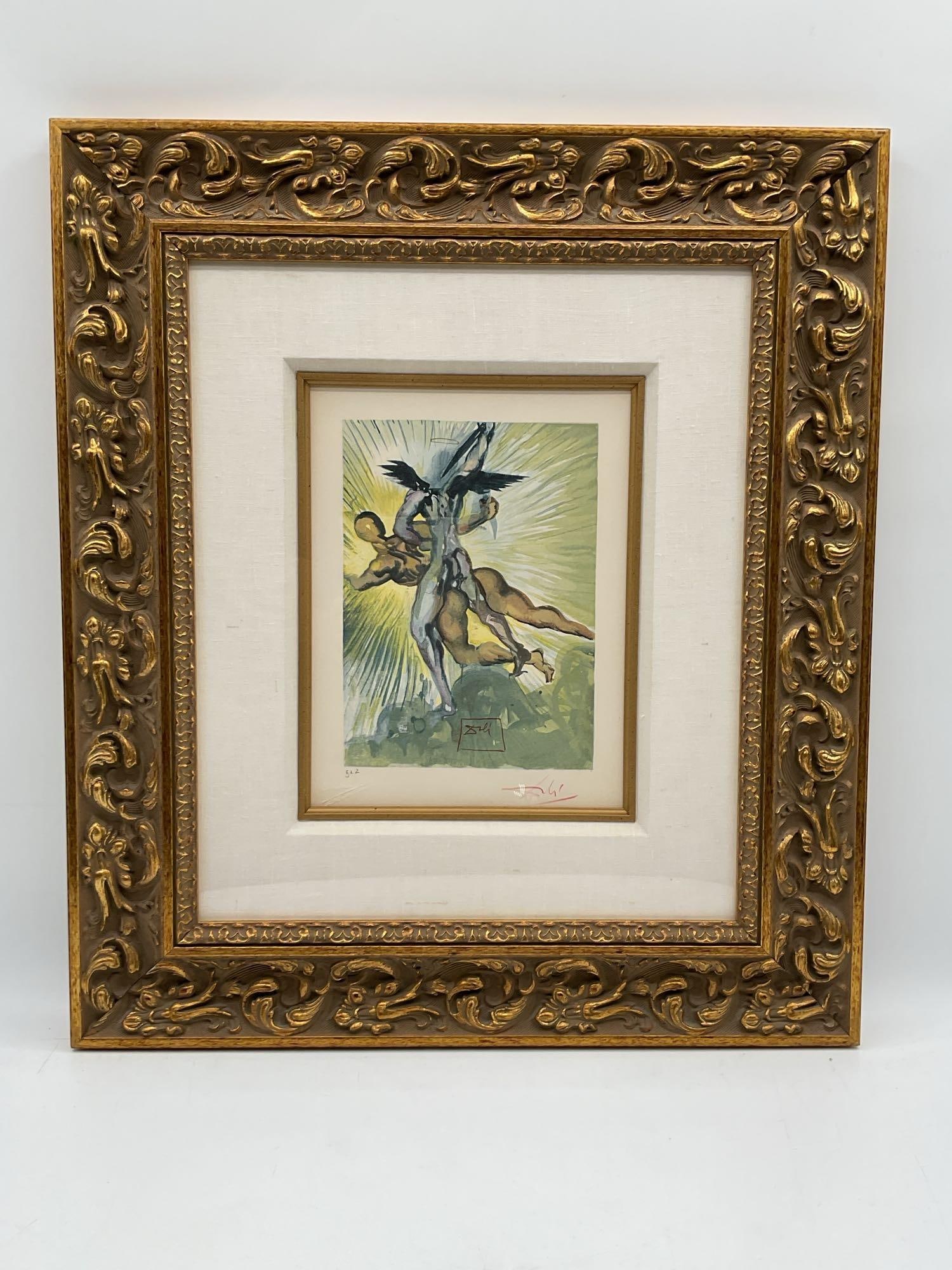 "Guardian Angels of the Valley, Purgatory No. 8 from Dante's Inferno,"  by Salvador Dali Lithograph (1 of 5)