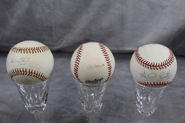 Set of 3 Signed Baseballs by Will Clark and Keith Hernandez (1 of 2)