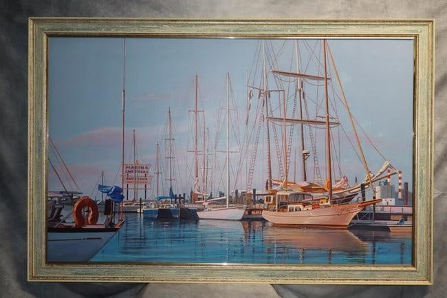 "Marina" by Matthew Popielarz (American) Oil painting (1 of 6)
