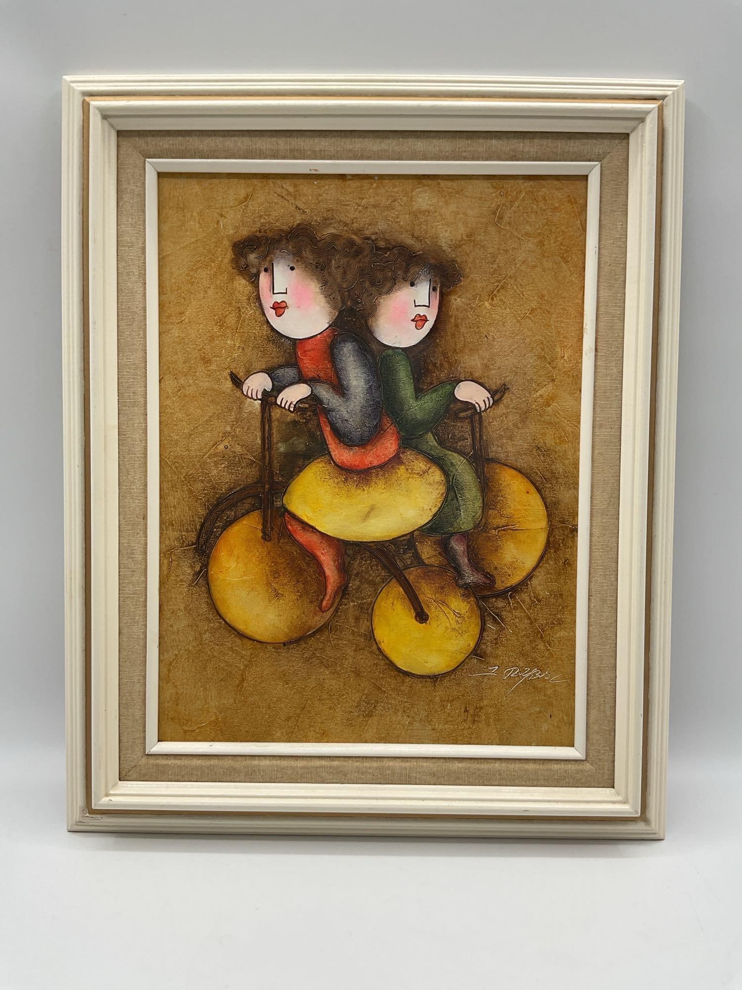 Tandem Ride by Roybal Oil on Canvas (1 of 3)