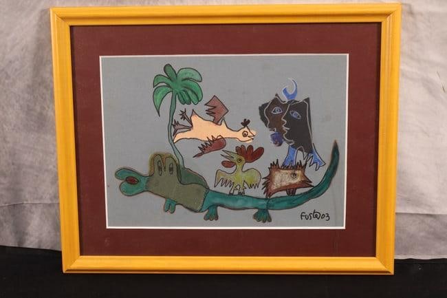 Jose Rodriguez Fuster, (Cuban, b.1946) Mixed Media (1 of 7)