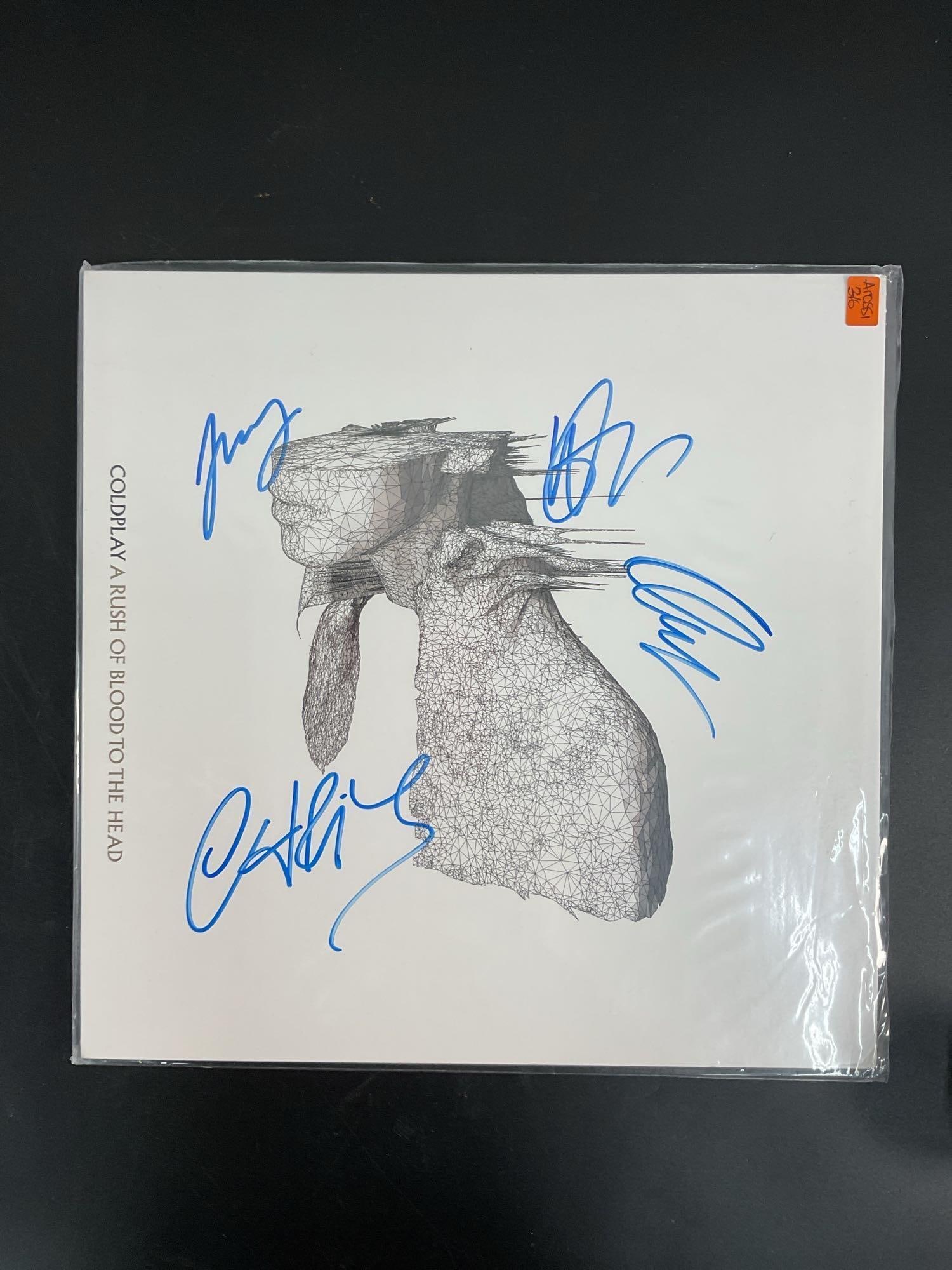 "A Rush of Blood to the Head" by Coldplay Fully Autographed Vinyl Record (1 of 2)