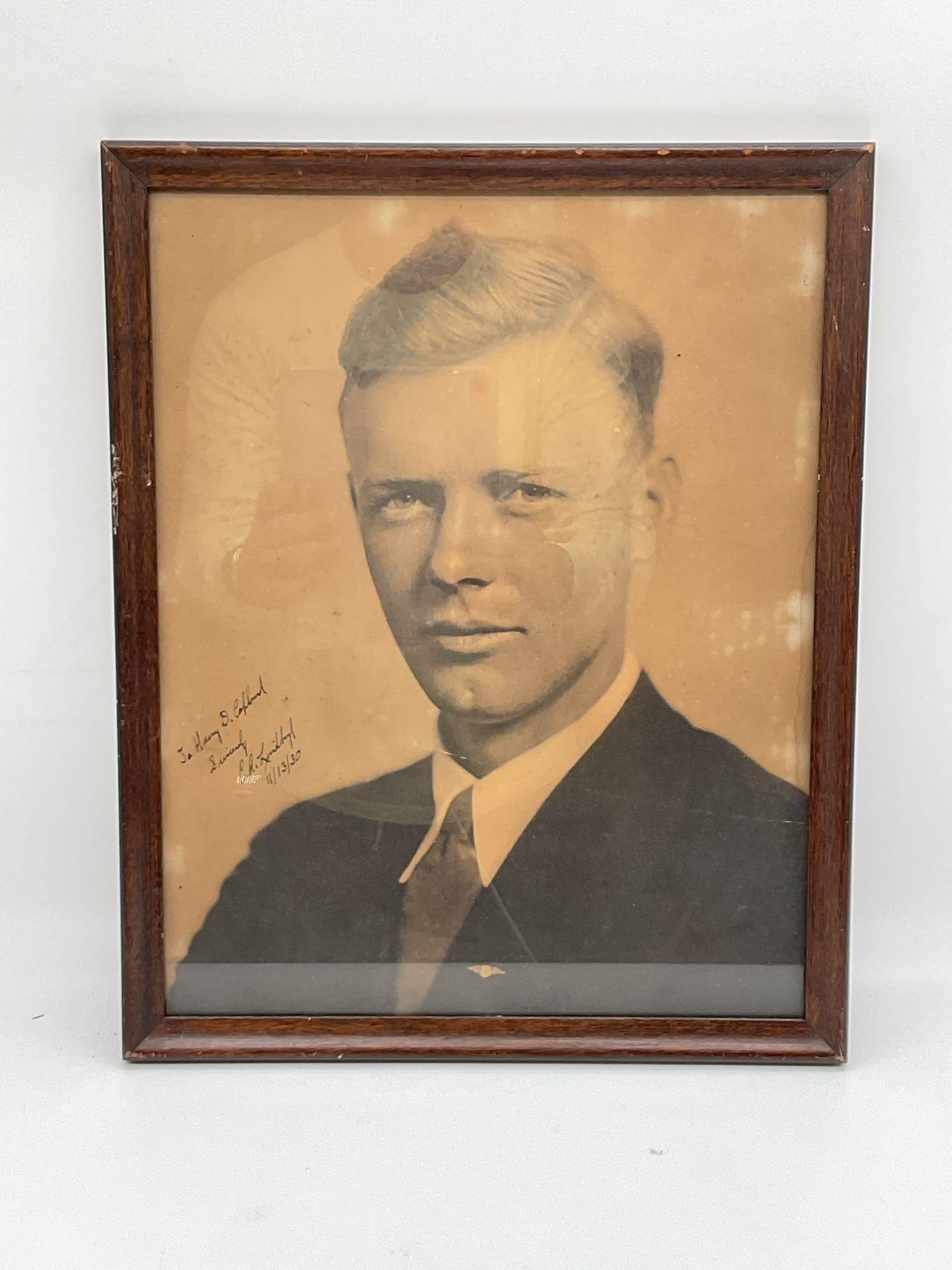 Antique Sepia Portrait of Charles Lindbergh vintage photo (1 of 2)