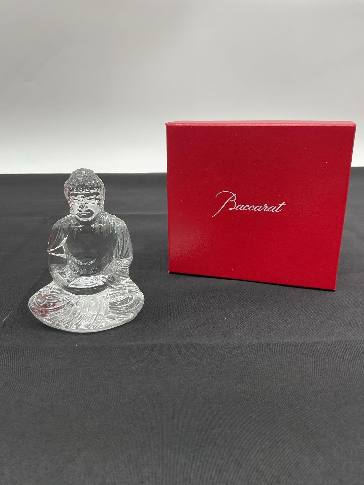 Baccarat Crystal Buddha Figurine in Original Box (1 of 6)
