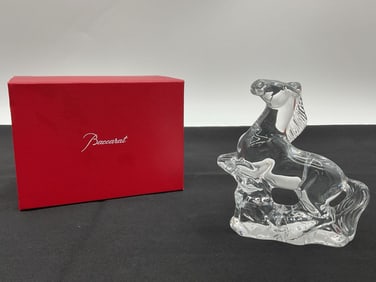 Baccarat Crystal Horse Figurine in Original Box