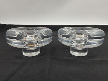 Dansk Full Lead Crystal Votive Candle Holders – Pair