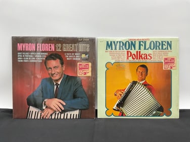 Set of 2 Sealed Myron Floren Vinyl LPs – Polkas and 12 Great Hits