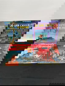 Lot of 4 Vintage Hawaiian and Easy Listening Vinyl Records – 101 Strings, Mancini, Jo Ann Castle