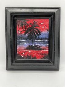 Sunset Tropical Scene D. Tynes Gibson(American, b.1985) Oil on Canvas